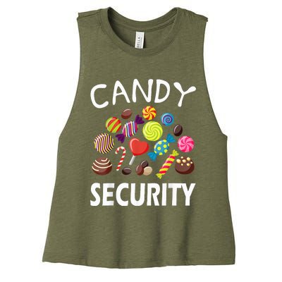 Candy Security Halloween Costume Party Women's Racerback Cropped Tank