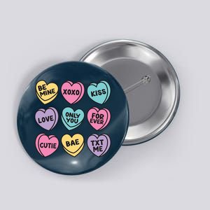 Candy Sweet Hearts Love Valentines Day Button