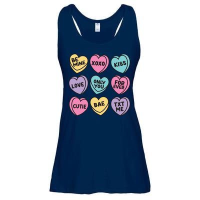 Candy Sweet Hearts Love Valentines Day Ladies Essential Flowy Tank