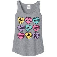 Candy Sweet Hearts Love Valentines Day Ladies Essential Tank