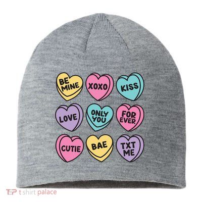 Candy Sweet Hearts Love Valentines Day Sustainable Beanie