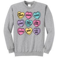 Candy Sweet Hearts Love Valentines Day Tall Sweatshirt