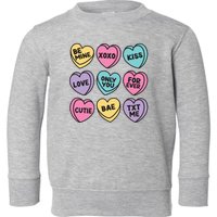 Candy Sweet Hearts Love Valentines Day Toddler Sweatshirt