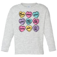 Candy Sweet Hearts Love Valentines Day Toddler Long Sleeve Shirt