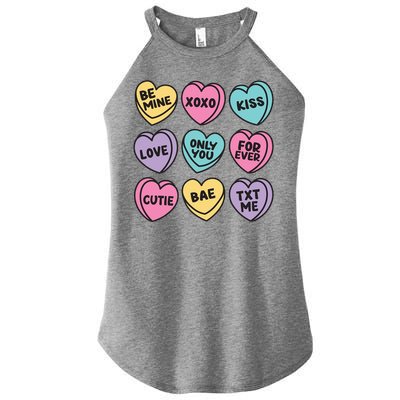 Candy Sweet Hearts Love Valentines Day Women's Perfect Tri Rocker Tank