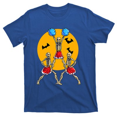 Cheerleading Skeleton Halloween Cheer Skeleton Cheerleader T-Shirt