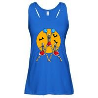 Cheerleading Skeleton Halloween Cheer Skeleton Cheerleader Ladies Essential Flowy Tank