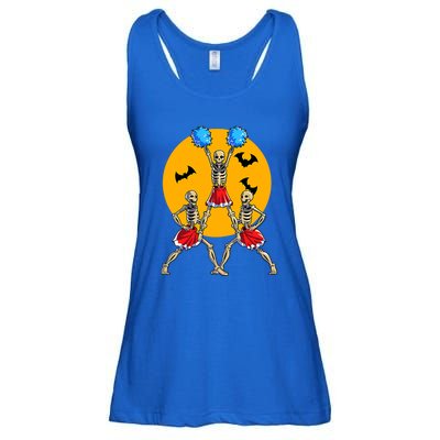 Cheerleading Skeleton Halloween Cheer Skeleton Cheerleader Ladies Essential Flowy Tank