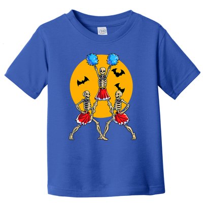 Cheerleading Skeleton Halloween Cheer Skeleton Cheerleader Toddler T-Shirt