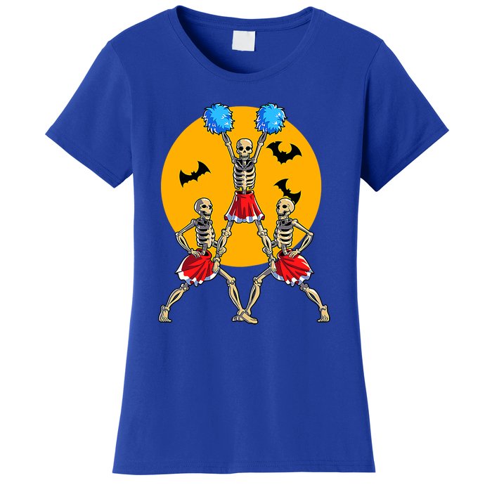 Cheerleading Skeleton Halloween Cheer Skeleton Cheerleader Women's T-Shirt