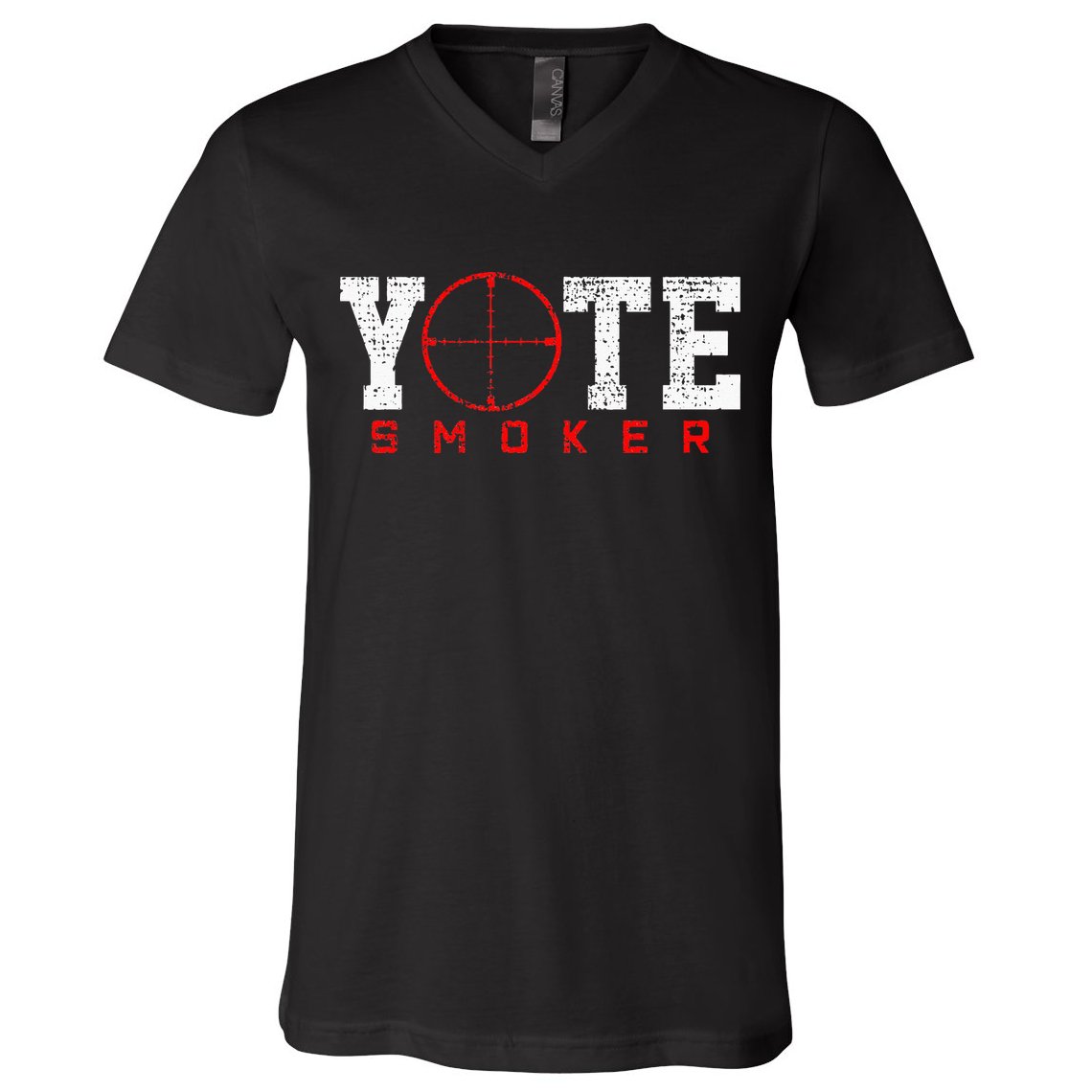 Coyote Smoker Hunter Hunting V-Neck T-Shirt