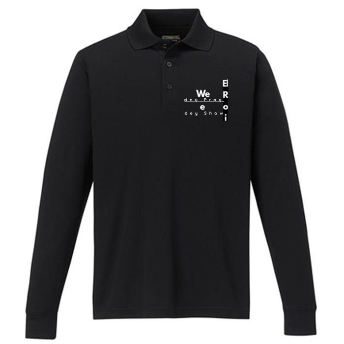 Casual Streetwear hiphop Pidgin letter Performance Long Sleeve Polo