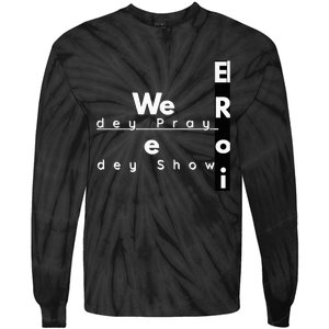 Casual Streetwear hiphop Pidgin letter Tie-Dye Long Sleeve Shirt