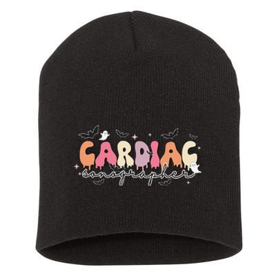 Cardiac Sonographer Halloween Ghosts Echocardiographers Short Acrylic Beanie