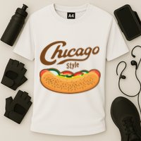 Chicago Style Hot Dog Summer Cooling Performance Crew T-Shirt
