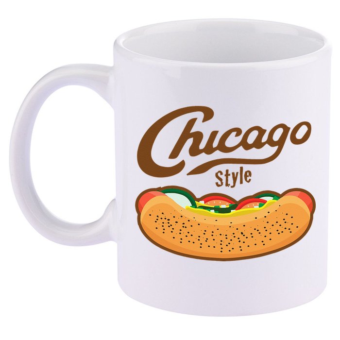 Chicago Style Hot Dog Summer 11oz C Handle Ceramic Mug
