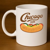 Chicago Style Hot Dog Summer 11oz C Handle Ceramic Mug