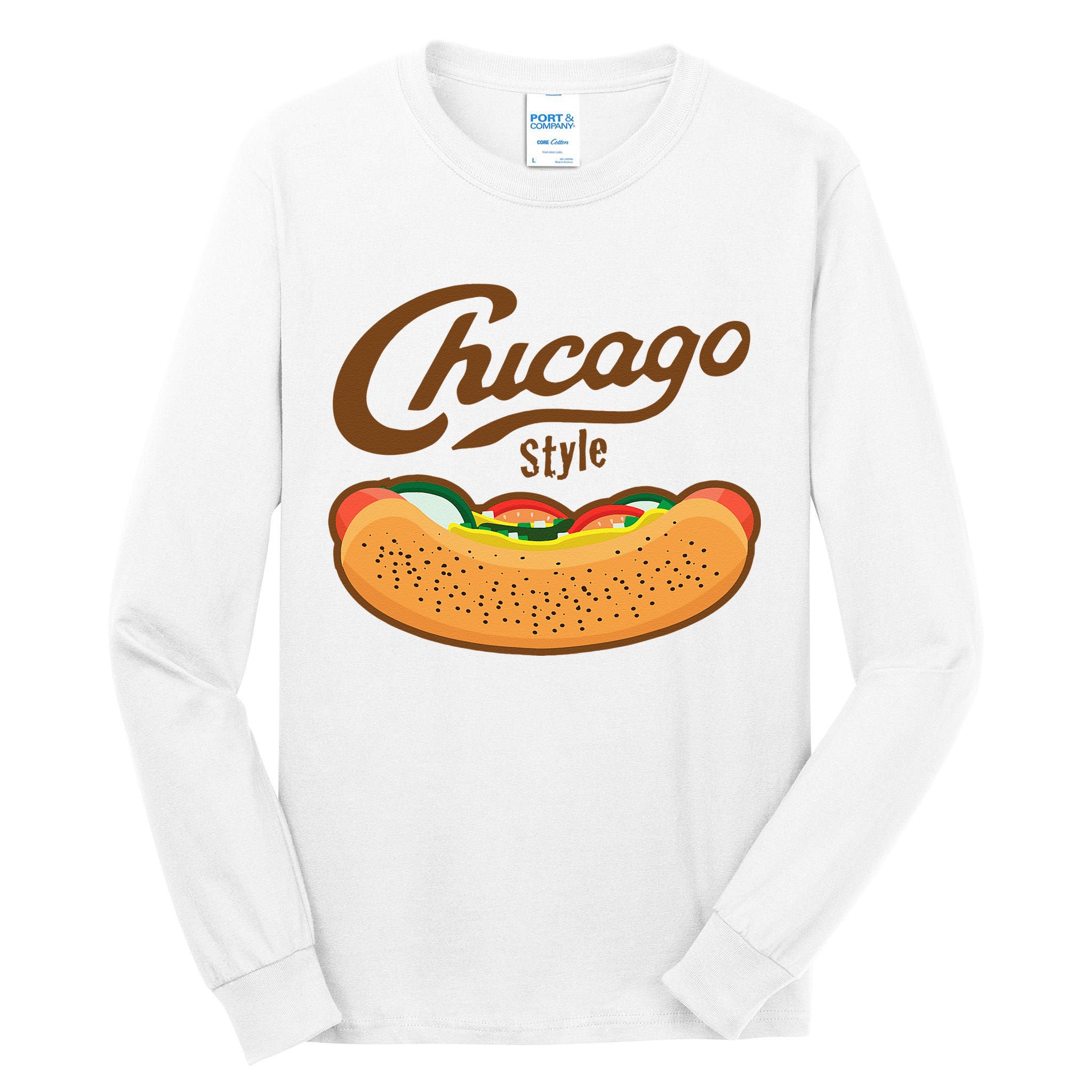Chicago Style Hot Dog Summer Tall Long Sleeve T-Shirt
