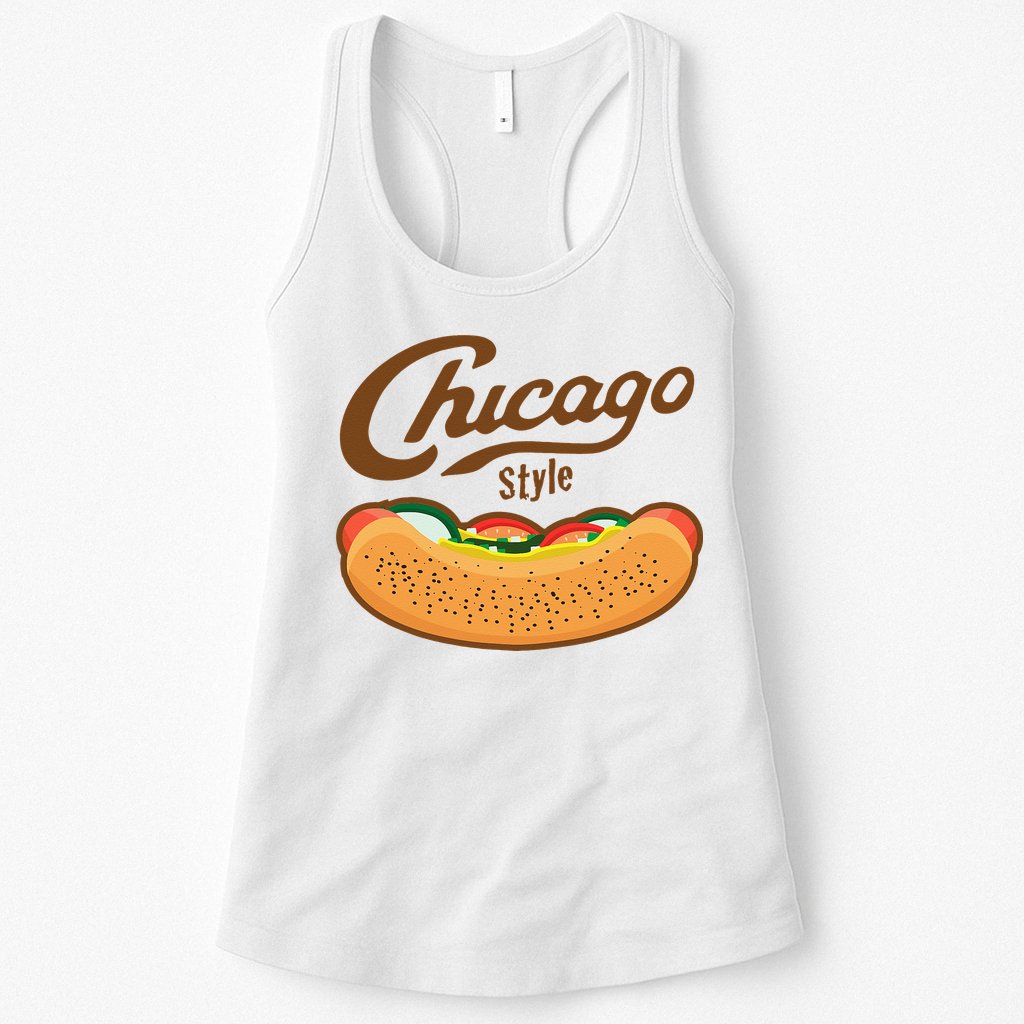 Chicago Style Hot Dog Summer Womens Tank Top
