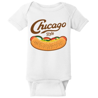 Chicago Style Hot Dog Summer Baby Bodysuit