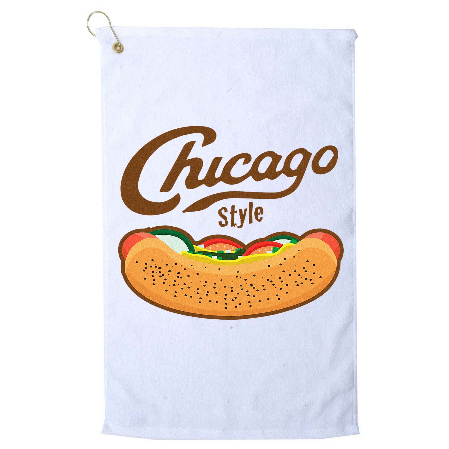 Chicago Style Hot Dog Summer Golf Towel