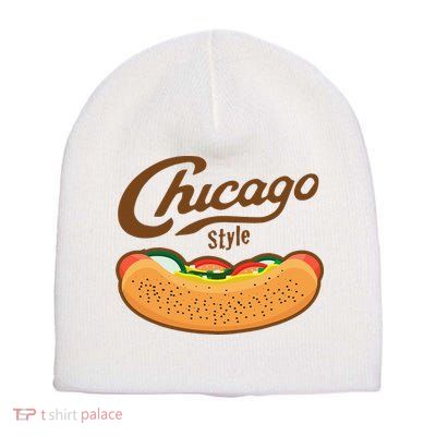 Chicago Style Hot Dog Summer Short Acrylic Beanie