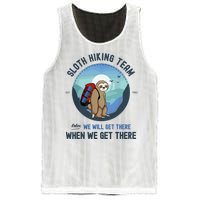 Cute Sloth Hiking Team Relax We Will Get There Gift Sloth Hiking Mesh Reversible Basketball Jersey Tank