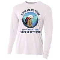 Cute Sloth Hiking Team Relax We Will Get There Gift Sloth Hiking Cooling Performance Long Sleeve Crew