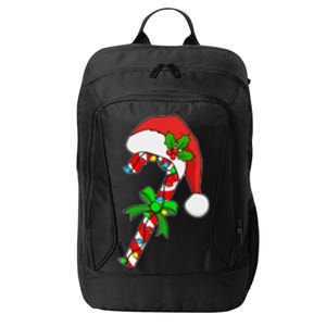 Christmas Santa Hat Candy Cane City Backpack