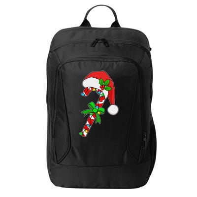 Christmas Santa Hat Candy Cane City Backpack