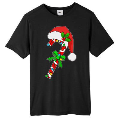 Christmas Santa Hat Candy Cane Tall Fusion ChromaSoft Performance T-Shirt