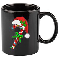 Christmas Santa Hat Candy Cane 11oz C Handle Ceramic Mug