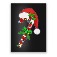 Christmas Santa Hat Candy Cane Poster