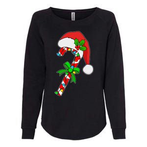 Christmas Santa Hat Candy Cane Womens California Wash Sweatshirt