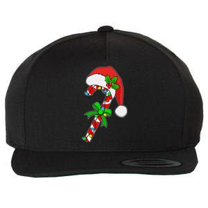 Christmas Santa Hat Candy Cane Wool Snapback Cap