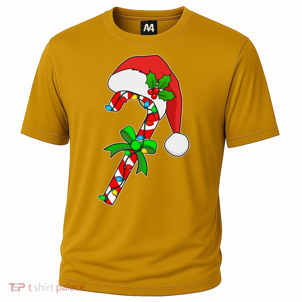 Christmas Santa Hat Candy Cane Cooling Performance Crew T-Shirt