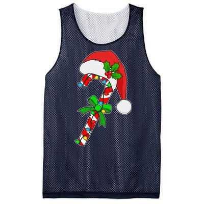 Christmas Santa Hat Candy Cane Mesh Reversible Basketball Jersey Tank