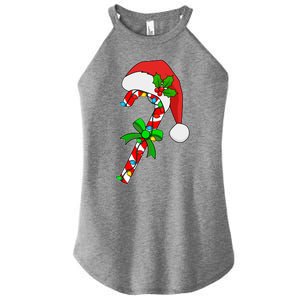 Christmas Santa Hat Candy Cane Women's Perfect Tri Rocker Tank