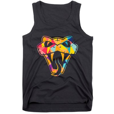 Colorful Snake Head Serpent Tank Top