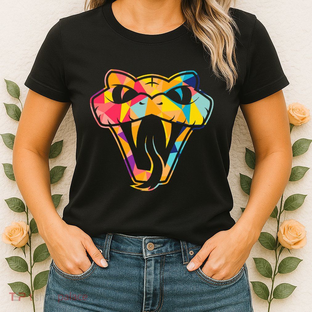 Colorful Snake Head Serpent Womens T-Shirt