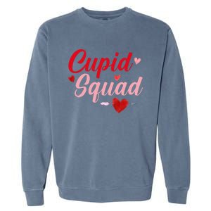 Cupid Squad Hearts Funny Valentine's Day Gifts For Group Garment-Dyed Sweatshirt