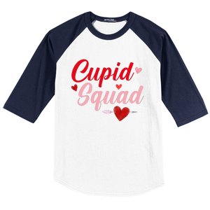 Cupid Squad Hearts Funny Valentine's Day Gifts For Group Baseball Sleeve Shirt