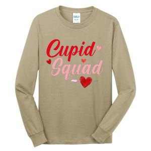 Cupid Squad Hearts Funny Valentine's Day Gifts For Group Tall Long Sleeve T-Shirt