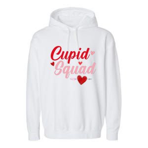 Cupid Squad Hearts Funny Valentine's Day Gifts For Group Garment-Dyed Fleece Hoodie