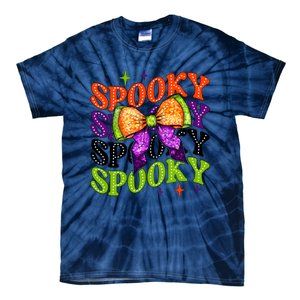 Coquette Spooky Halloween Bow Tie-Dye T-Shirt