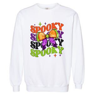 Coquette Spooky Halloween Bow Garment-Dyed Sweatshirt