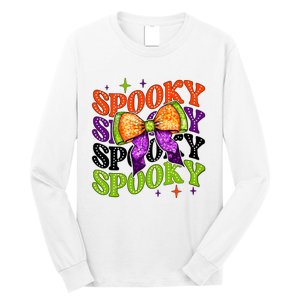 Coquette Spooky Halloween Bow Long Sleeve Shirt