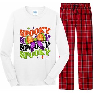 Coquette Spooky Halloween Bow Long Sleeve Pajama Set