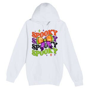 Coquette Spooky Halloween Bow Premium Pullover Hoodie