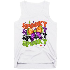 Coquette Spooky Halloween Bow Tank Top